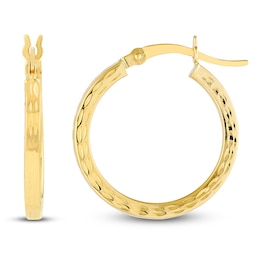 Hoop Earrings 14K Yellow Gold 20mm