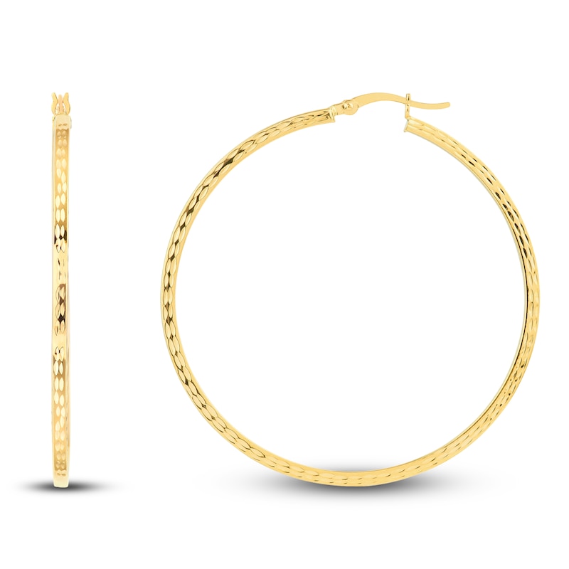 Main Image 1 of Hoop Earrings 14K Yellow Gold 50mm