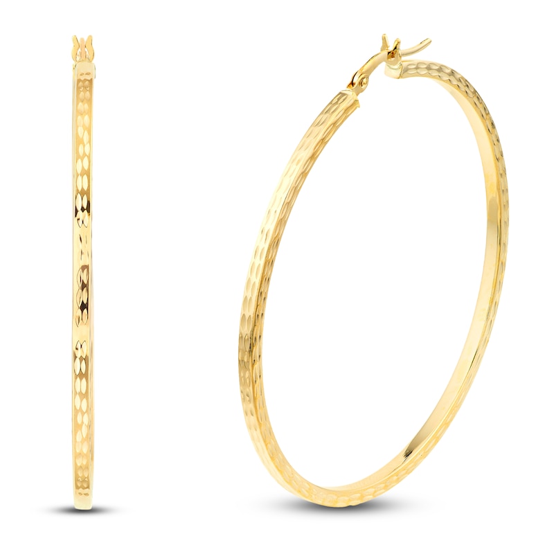 Main Image 2 of Hoop Earrings 14K Yellow Gold 50mm