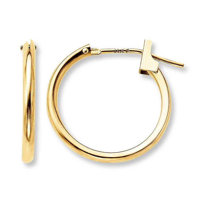 Main Image 1 of Hoop Earrings 14K Yellow Gold 15mm