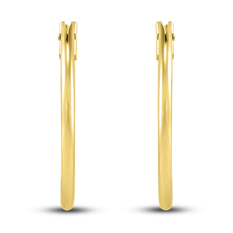 Hoop Earrings 14K Yellow Gold 18mm