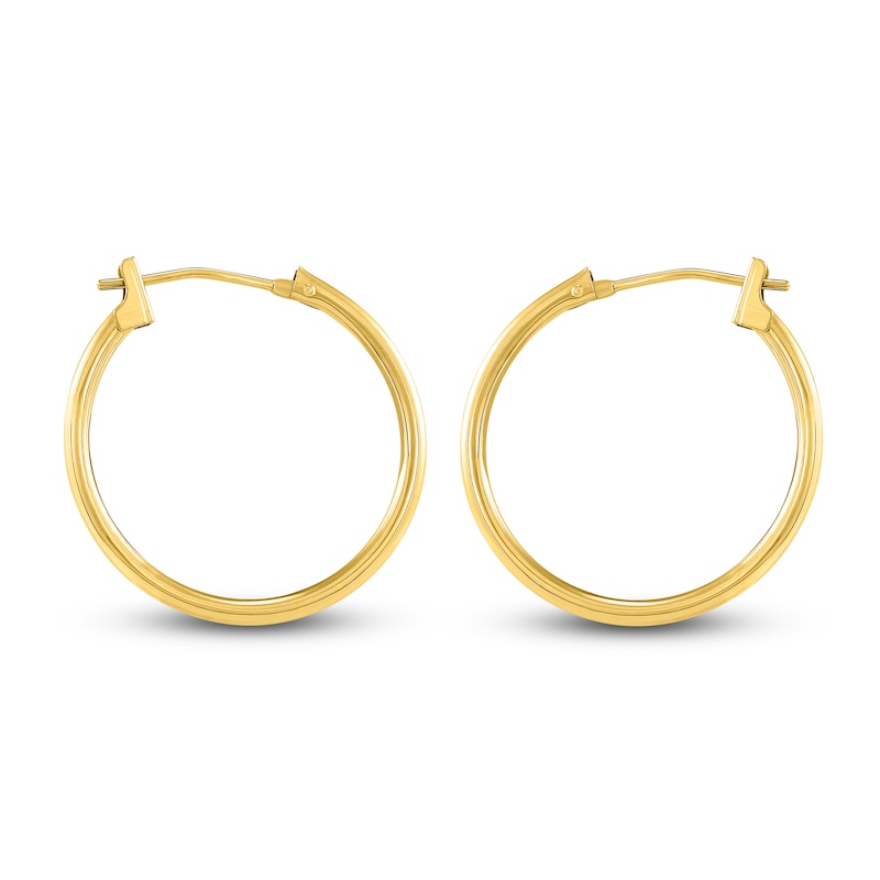 Hoop Earrings 14K Yellow Gold 18mm