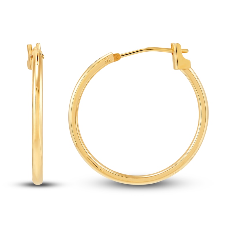 Hoop Earrings 14K Yellow Gold 21mm
