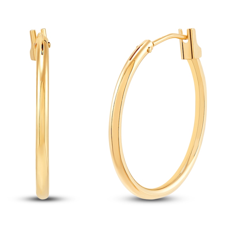 Hoop Earrings 14K Yellow Gold 21mm