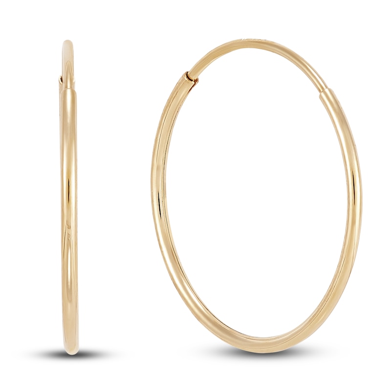 Main Image 3 of Endless Hoop Earrings 14K Yellow Gold 14mm