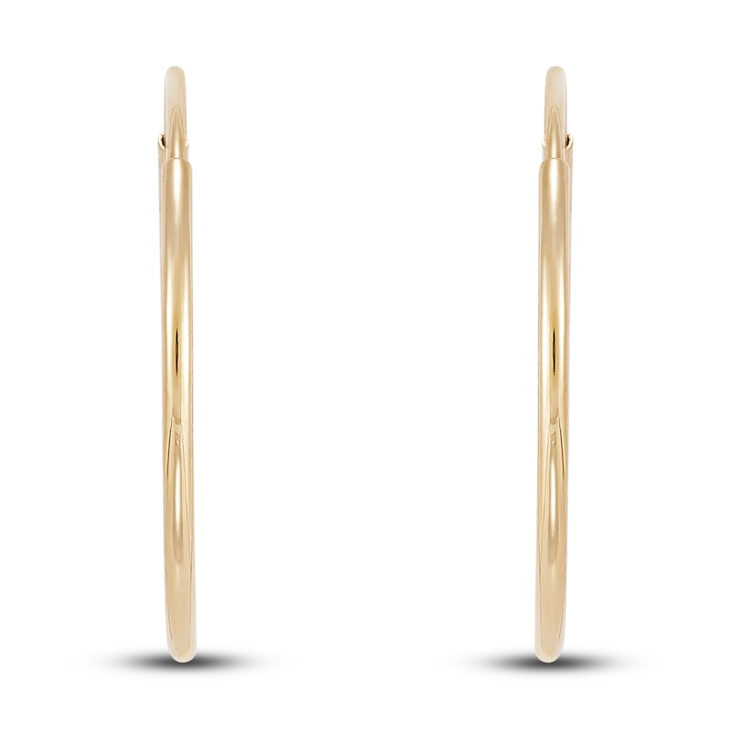 Main Image 4 of Endless Hoop Earrings 14K Yellow Gold 14mm