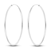 Thumbnail Image 2 of Endless Hoop Earrings 14K White Gold 16mm