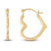 Thumbnail Image 0 of Young Teen Heart Hoop Earrings 14K Yellow Gold