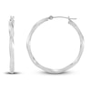 Thumbnail Image 0 of Twisted Hoop Earrings 14K White Gold 30mm