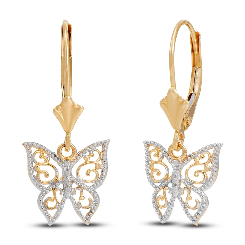 14K White Gold Butterfly Earring Backs (2 pieces)