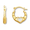 Thumbnail Image 1 of Children's Hoop Earrings 14K Two-Tone Gold