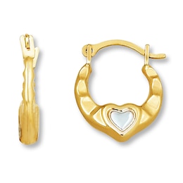 Children's Hoop Earrings 14K Two-Tone Gold