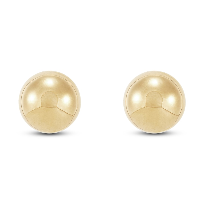 Ball Stud Earrings 6mm 14K Yellow Gold