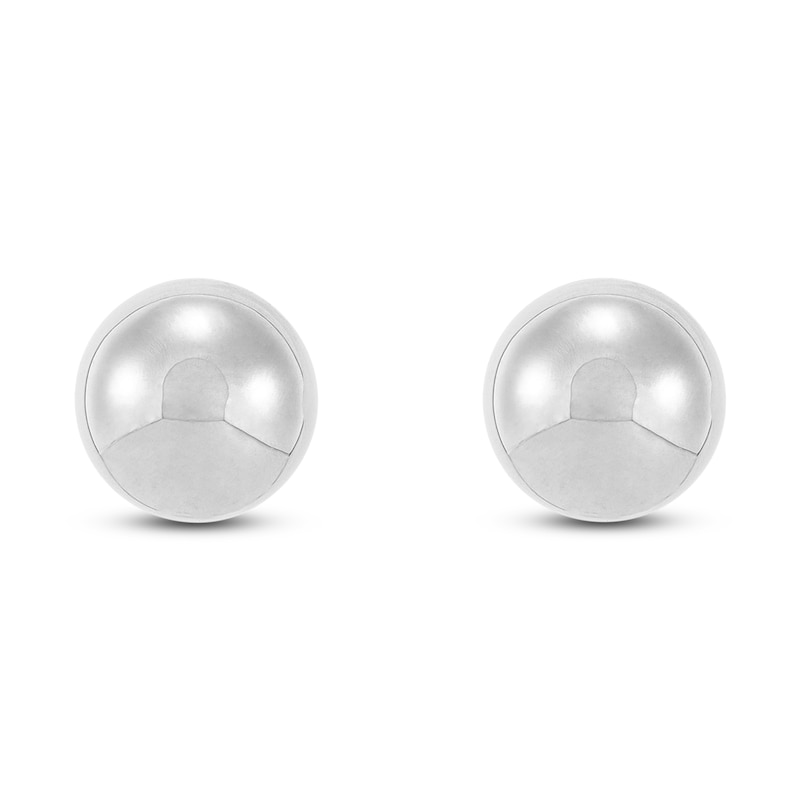 Main Image 1 of Ball Stud Earrings 6mm 14K White Gold