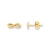 Young Teen Infinity Symbol Earrings 14K Yellow Gold