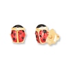 Ladybug Children's Earrings 14K Yellow Gold