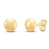 Thumbnail Image 0 of Children's Earrings 4mm Flat-top Ball 14K Yellow Gold