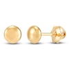Thumbnail Image 1 of Children's Earrings 4mm Flat-top Ball 14K Yellow Gold