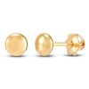 Thumbnail Image 2 of Children's Earrings 4mm Flat-top Ball 14K Yellow Gold
