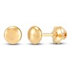 Thumbnail Image 1 of Children's Earrings 4mm Flat-top Ball 14K Yellow Gold