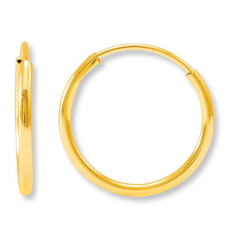 Hoop Earrings 14K Yellow Gold