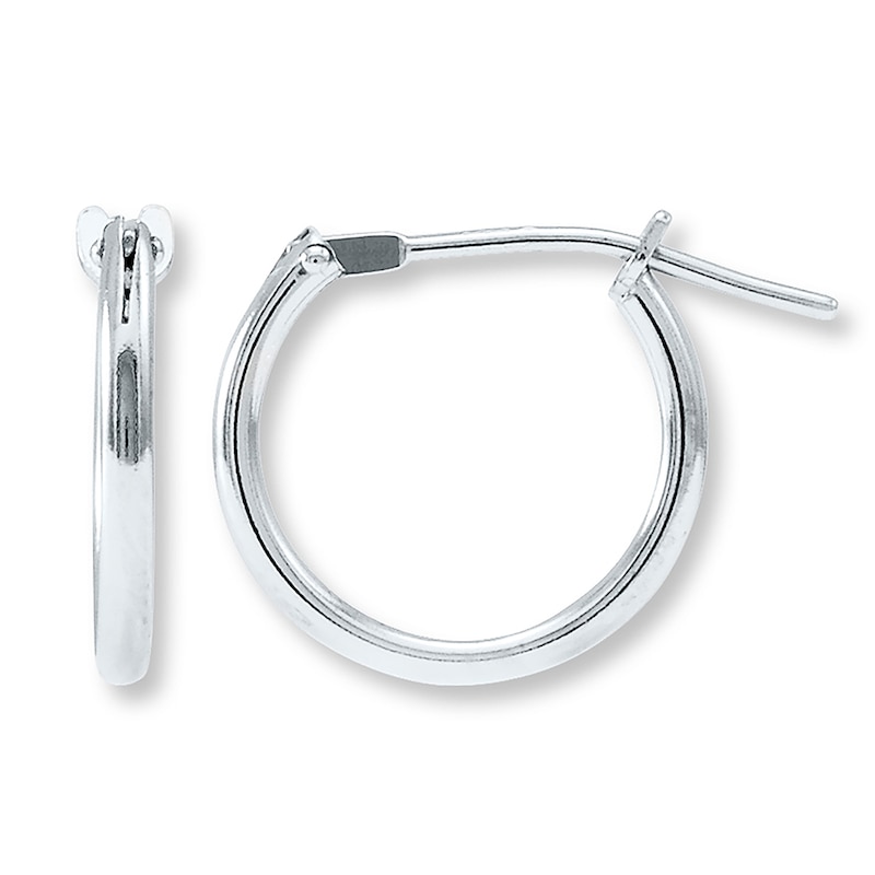 Main Image 1 of Hoop Earrings 14K White Gold