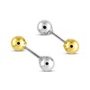 Reversible Ball Earrings 14K Two-Tone Gold