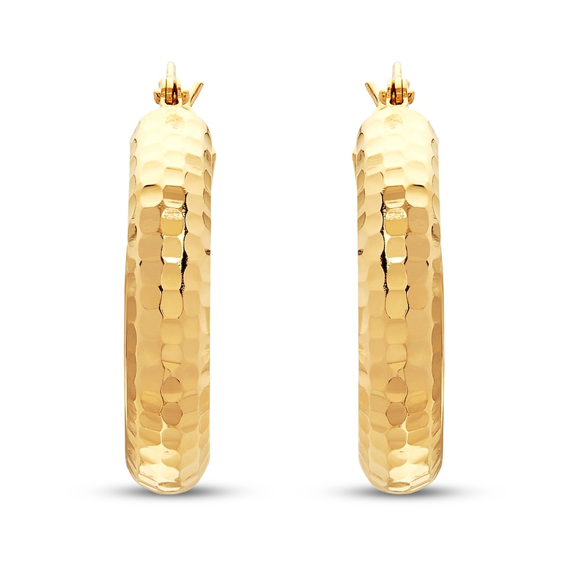 Main Image 2 of Round Hoop Earrings 14K Yellow Gold 21mm