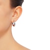 Thumbnail Image 3 of Round Hoop Earrings 14K White Gold 21mm