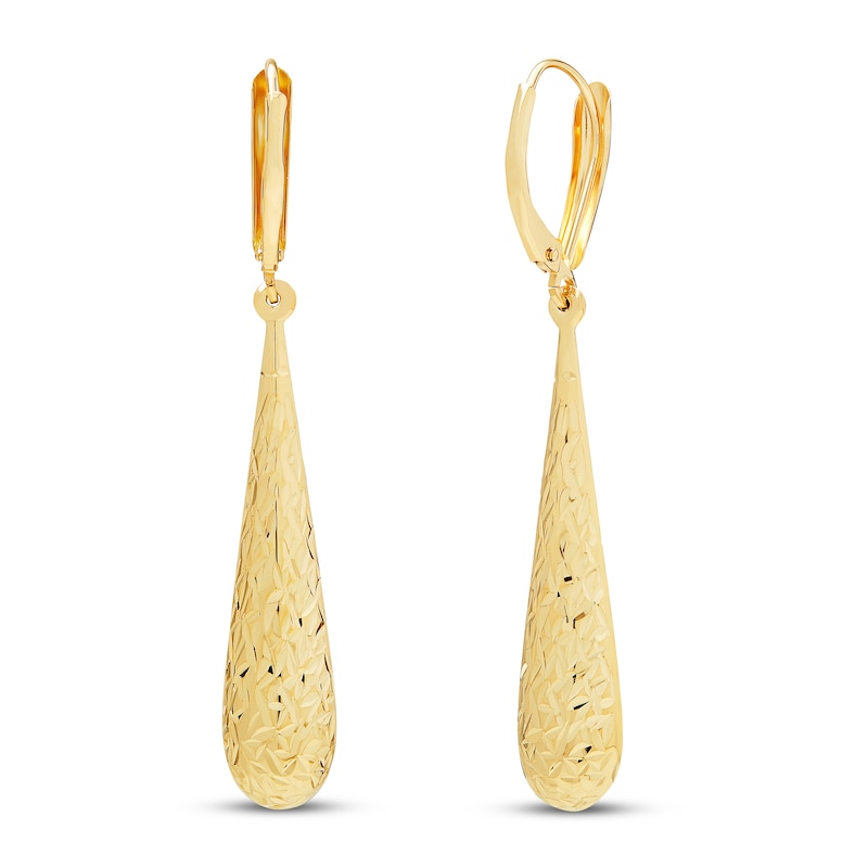 Dangle Drop Earrings 14K yellow Gold