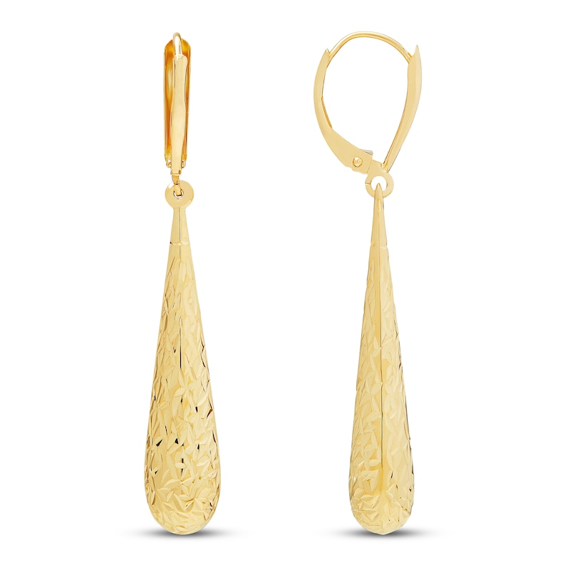 Dangle Drop Earrings 14K yellow Gold