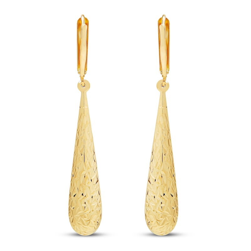 Dangle Drop Earrings 14K yellow Gold