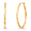 Thumbnail Image 1 of Twisted Hoop Earrings 10K Yellow Gold