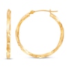 Thumbnail Image 1 of Twisted Hoop Earrings 10K Yellow Gold