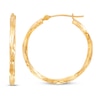 Thumbnail Image 2 of Twisted Hoop Earrings 10K Yellow Gold