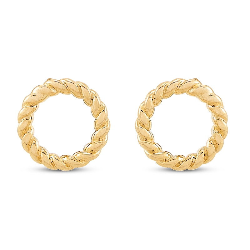 Main Image 2 of Open Circle Stud Earrings 10K Yellow Gold