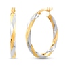 Thumbnail Image 0 of Hoop Earrings 10K Yellow Gold/Rhodium