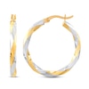 Thumbnail Image 2 of Hoop Earrings 10K Yellow Gold/Rhodium
