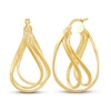 Thumbnail Image 0 of Tube Oval Hoop Earrings 10K Yellow Gold