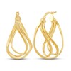Thumbnail Image 1 of Tube Oval Hoop Earrings 10K Yellow Gold