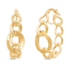 Thumbnail Image 0 of Graduated Oval Link Hoop Earrings 10K Yellow Gold