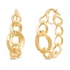 Thumbnail Image 1 of Graduated Oval Link Hoop Earrings 10K Yellow Gold