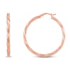 Thumbnail Image 1 of Twisted Hoop Earrings 10K Rose Gold