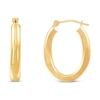 Thumbnail Image 0 of Oval Tube Hoop Earrings 10K Yellow Gold