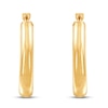 Thumbnail Image 2 of Oval Tube Hoop Earrings 10K Yellow Gold