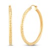 Thumbnail Image 1 of Textured Hoop Earrings 10K Yellow Gold
