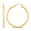Thumbnail Image 1 of Textured Hoop Earrings 10K Yellow Gold