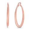 Thumbnail Image 1 of Double Oval Hoop Earrings 10K Rose Gold
