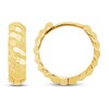 Thumbnail Image 2 of Faceted Huggie Earrings 10K Yellow Gold