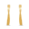 Thumbnail Image 2 of Graduated Twisted Hoop Earrings 10K Yellow Gold